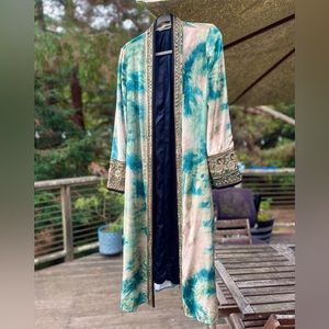 NWOT Free People Age of Aquaria Velvet Duster Coat